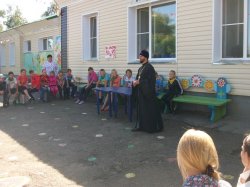 Священник рассказал детям о празднике Преображения Господня