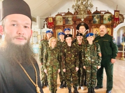 В храме Святителя Николая Чудотворца города Болотное состоялось занятие в православной военно-патриотической воскресной школе «Родина»