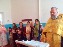 Молебен и освящение плодов в селе Корнилово